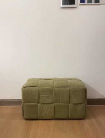 สตูลผ้าลูกฟูก MY DOLLS HOUSE COZY CUBE 70 ซม. สีเขียวใบชา_4